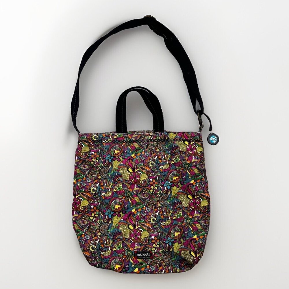 Sakroots Multicolor Adjustable Strap Tote Bag Purse - Picture 1 of 16
